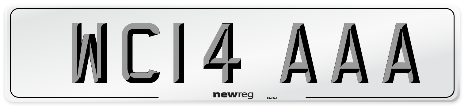 WC14 AAA Number Plate from New Reg